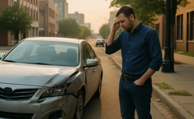 Total loss car accident injury claim in Jackson, MS with a damaged vehicle