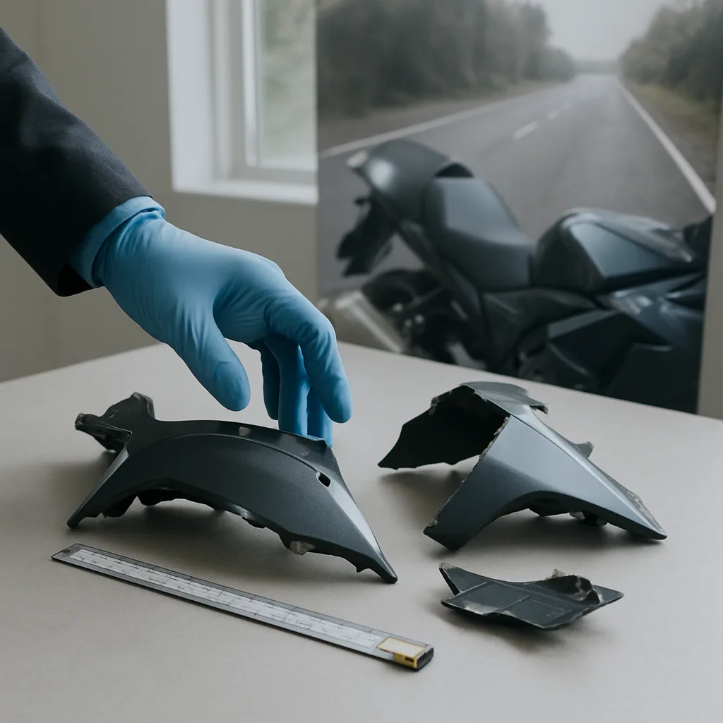 Evidence review of motorcycle damage for a Jackson MS crash claim