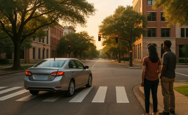 Pedestrian accident lawyer Jackson MS liability scene at a Jackson intersection