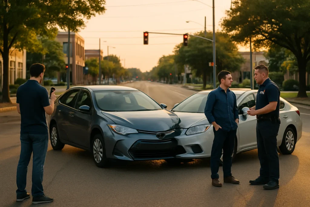 Uber Lyft accident lawyer Jackson MS insurance claim scene