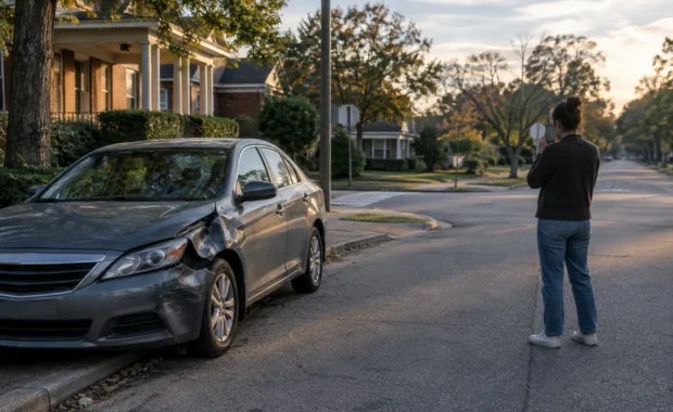 A Jackson street scene illustrating a hit-and-run accident claim in Jackson, MS